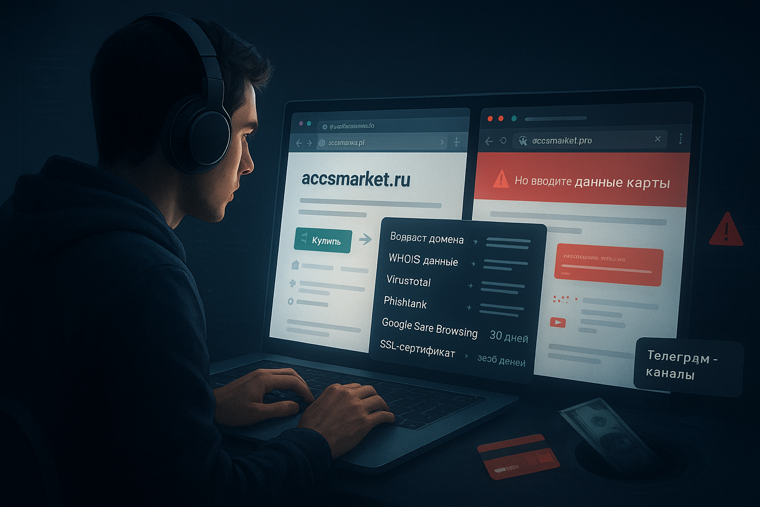Аккаунт AccsMarket: как проверить оригинальность доменов и не попасть на подделку